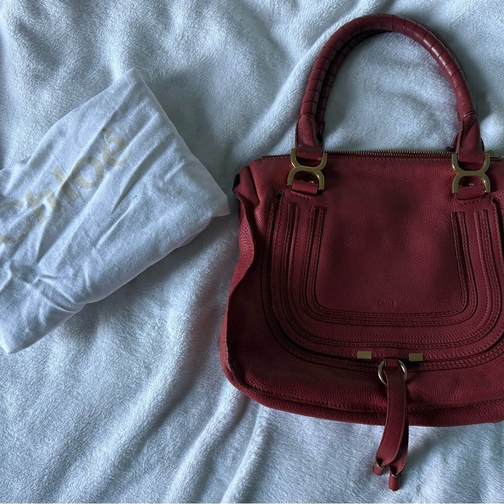 (CONSIGNED) Chloe Calfskin Medium Marcie Satchel